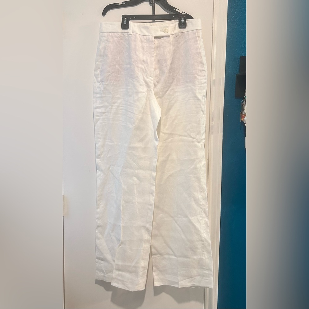 Mango White Women's Pants